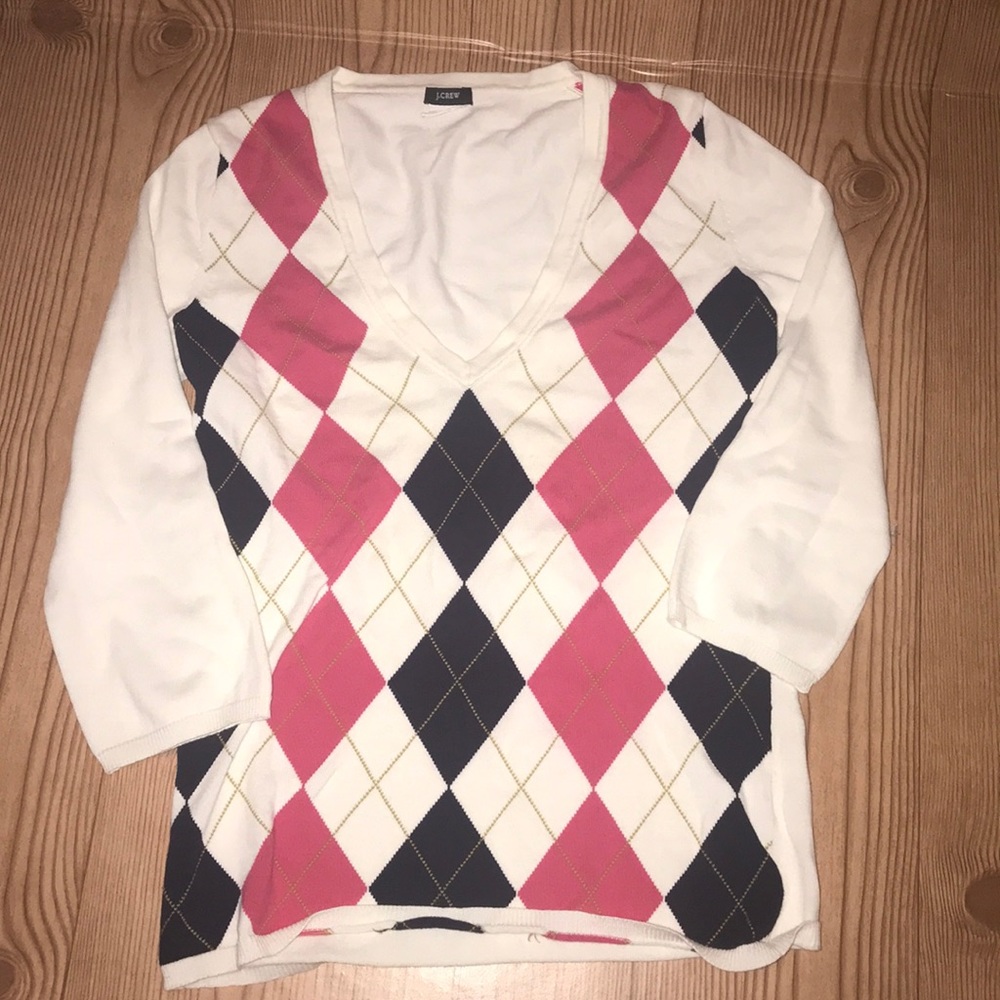 J Crew 1/3 Sleeve lightweight sweater top
